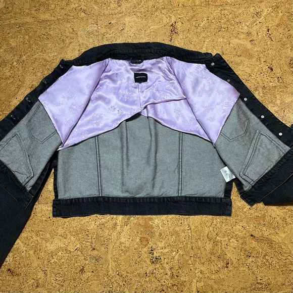 Magda Butrym Wm’s Arizona Grey Denim Cropped Jeans Jacket Sz 38/6 - Picture 8 of 15